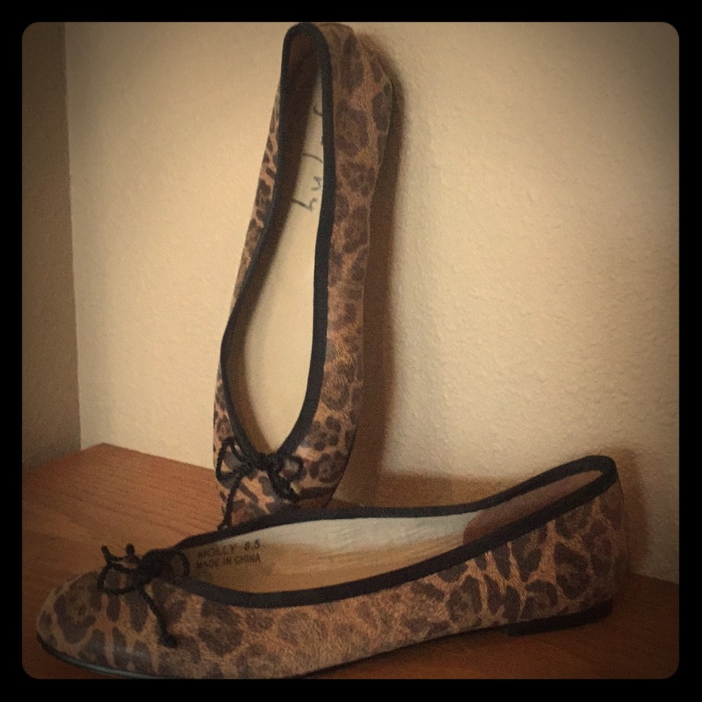 FS/NY Leopard Print Ballerina Flats